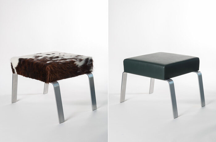 Formschöne Hocker mit Sitzpolster